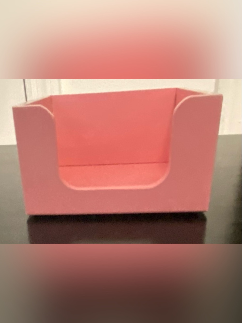 Compact Pink Desk Storage Post it holder